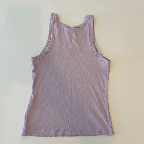H&M purple Lilac ribbed tank top with a scoop neckline, size Medium - Picture 4 of 5